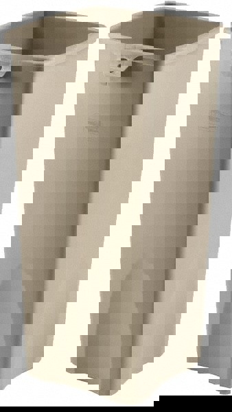 Untouchable Square Waste Receptacle, 23 gal, Plastic, Beige